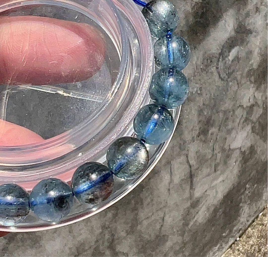 高品質　 モスアクアマリンブレスレット 10 キラキラ感　アクアマリン