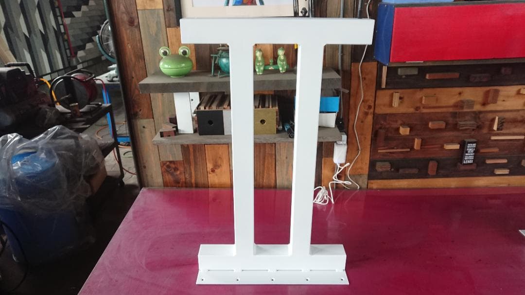 マットホワイトでアイアンな極太鉄脚♪ 50×400×650mm Ⅱ型 2脚ver