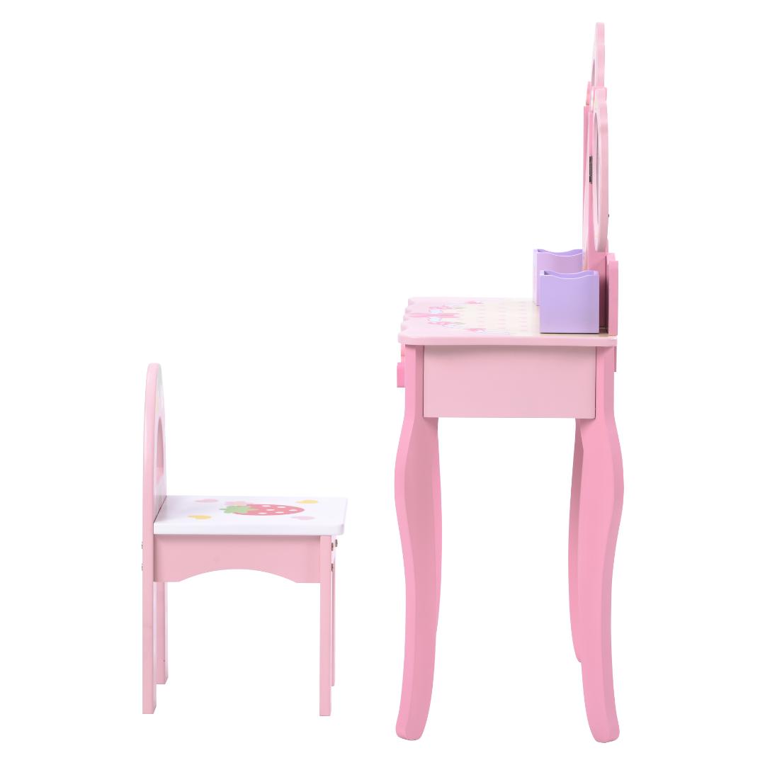 ドレッサー おままごと 姫系 可愛い 子供ドレッサー メイク台 ミラー 三面鏡