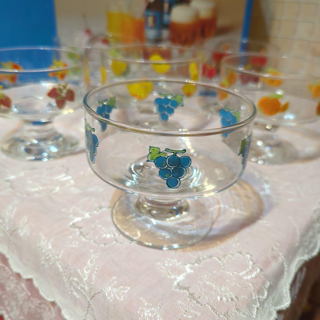 Sasaki Glass フルーツシリーズ・フルーツ柄グラス6個セット新品元箱入