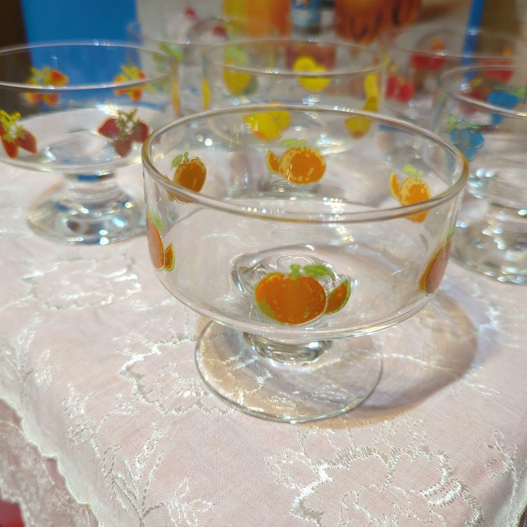 Sasaki Glass フルーツシリーズ・フルーツ柄グラス6個セット新品元箱入