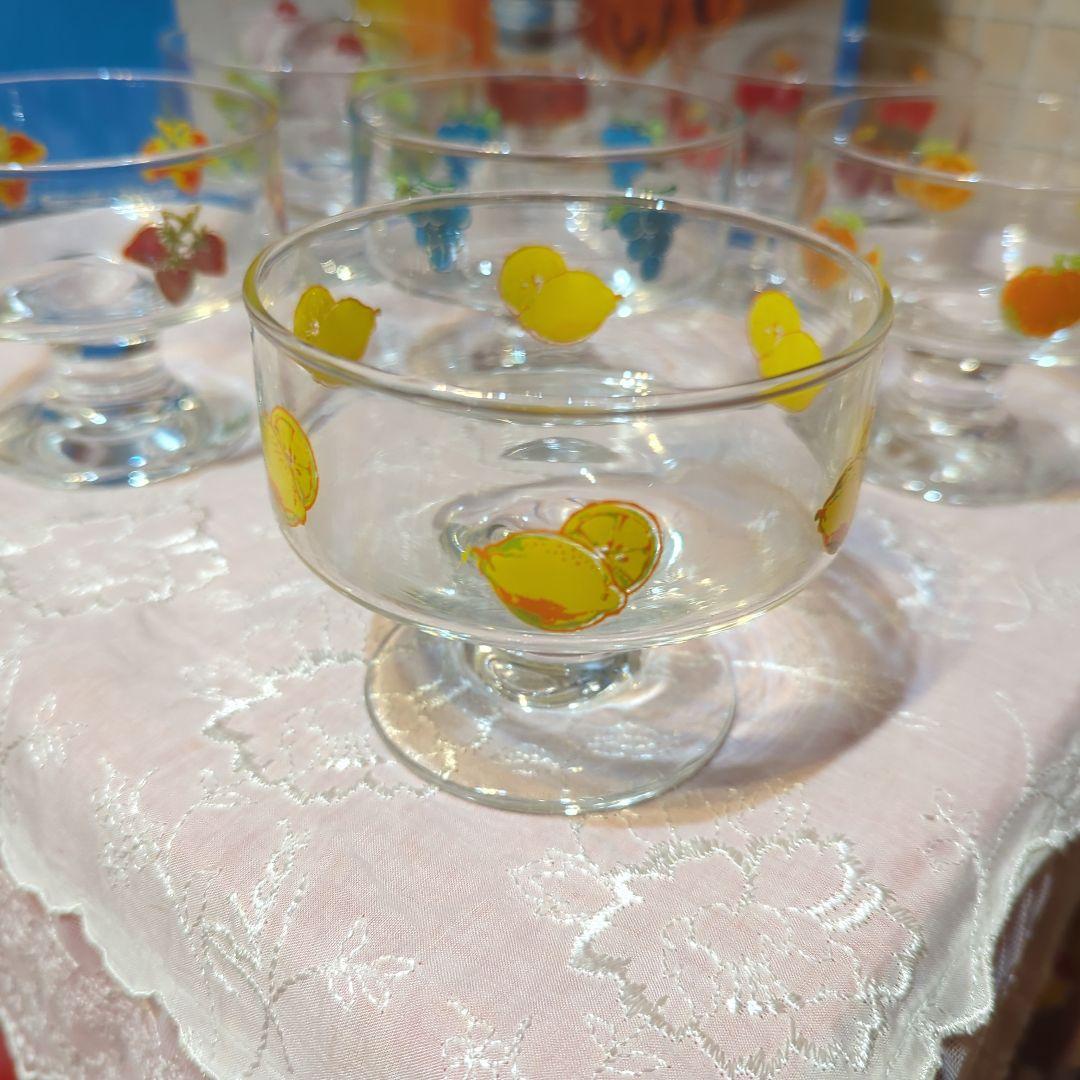 Sasaki Glass フルーツシリーズ・フルーツ柄グラス6個セット新品元箱入