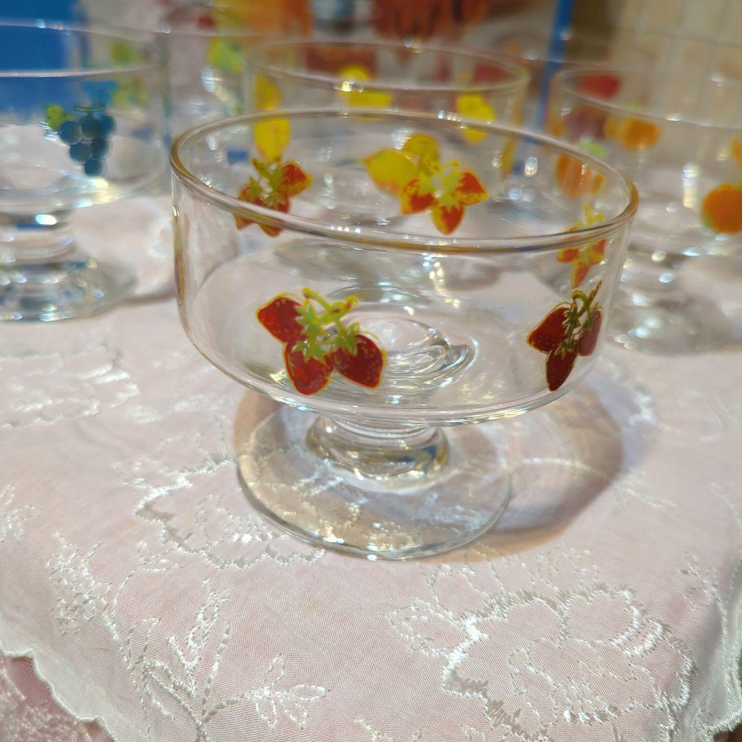 Sasaki Glass フルーツシリーズ・フルーツ柄グラス6個セット新品元箱入