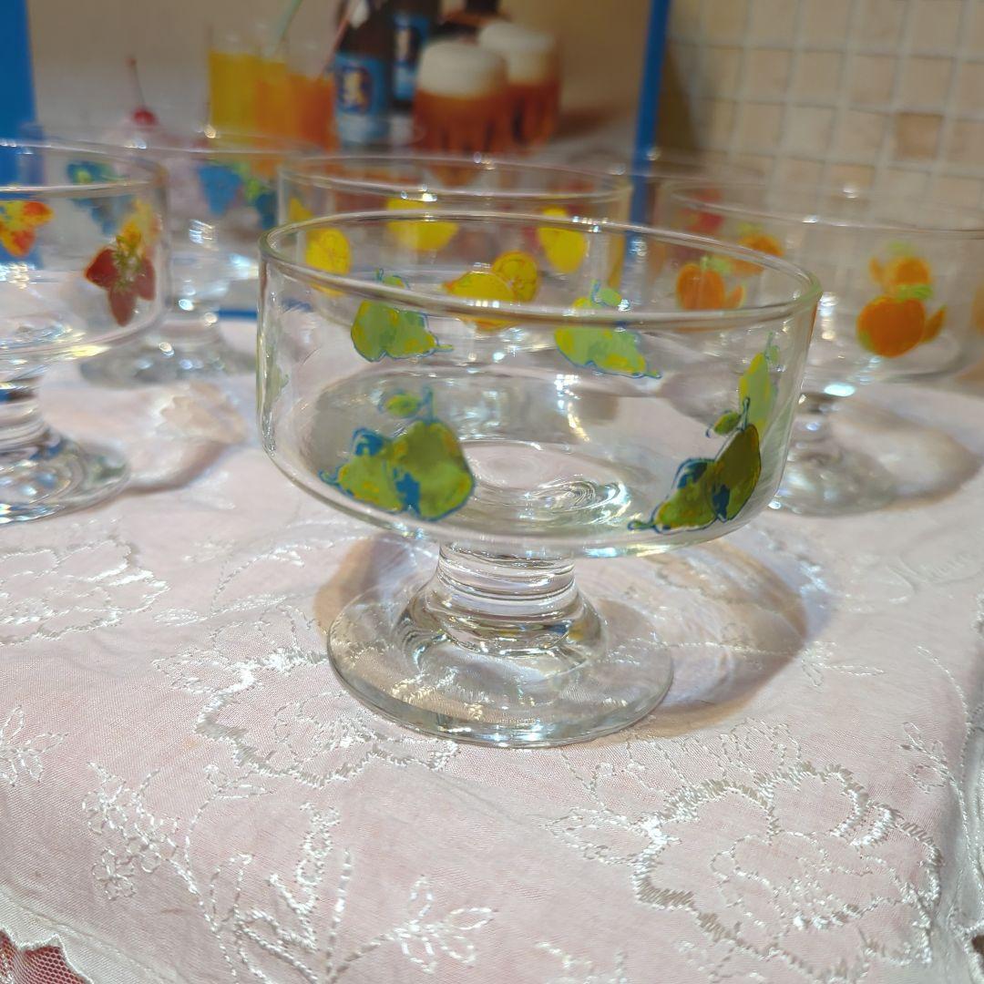 Sasaki Glass フルーツシリーズ・フルーツ柄グラス6個セット新品元箱入