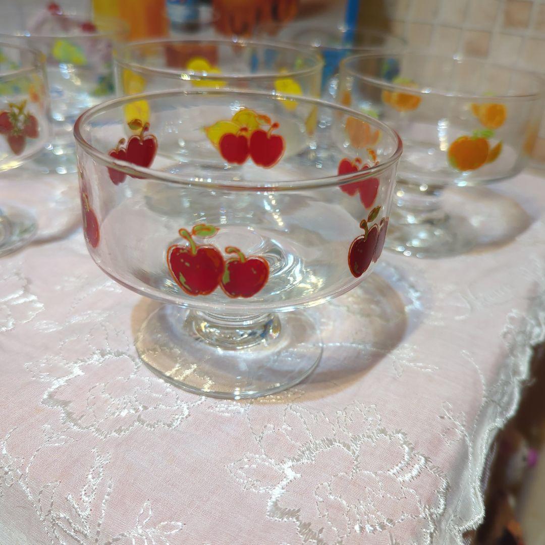 Sasaki Glass フルーツシリーズ・フルーツ柄グラス6個セット新品元箱入