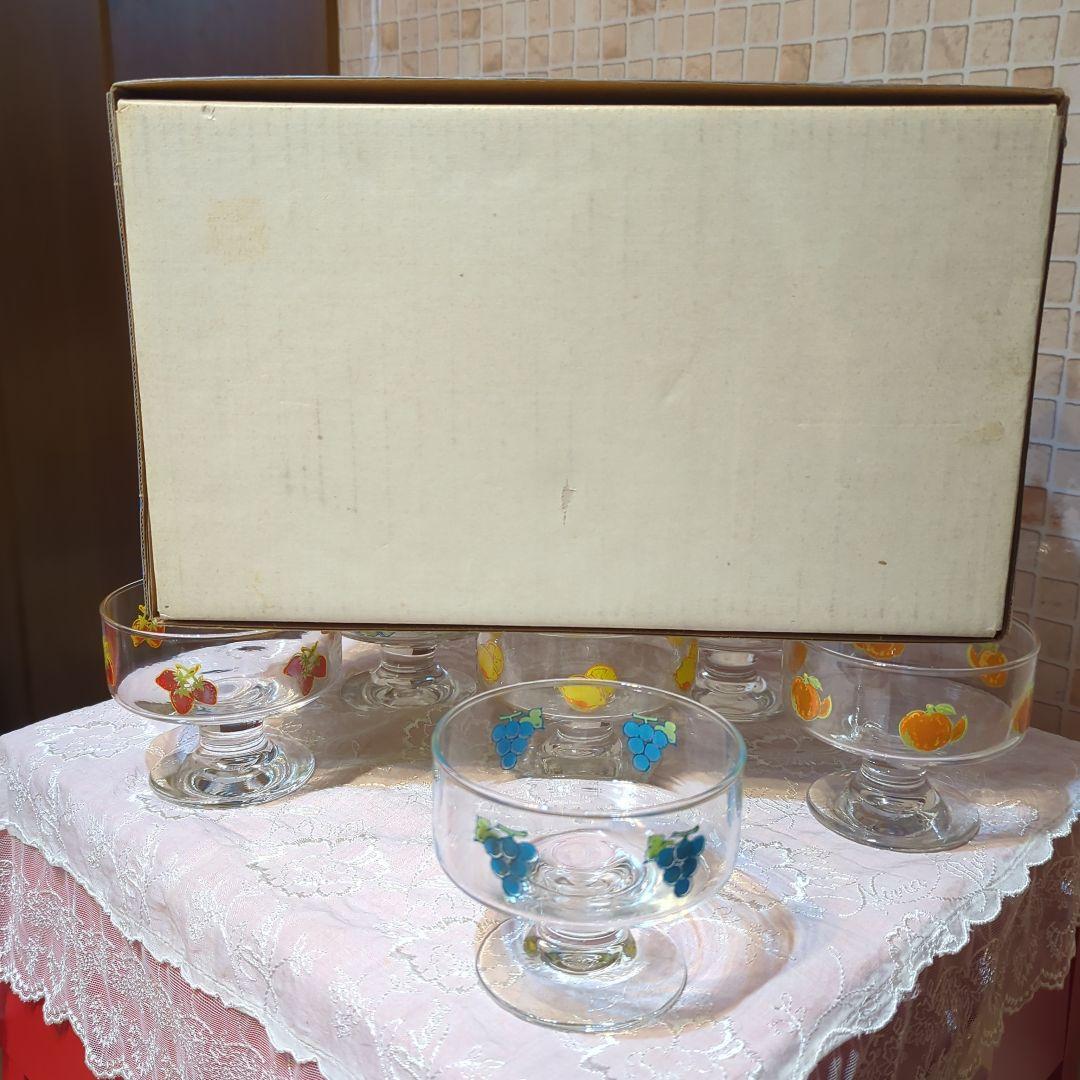 Sasaki Glass フルーツシリーズ・フルーツ柄グラス6個セット新品元箱入