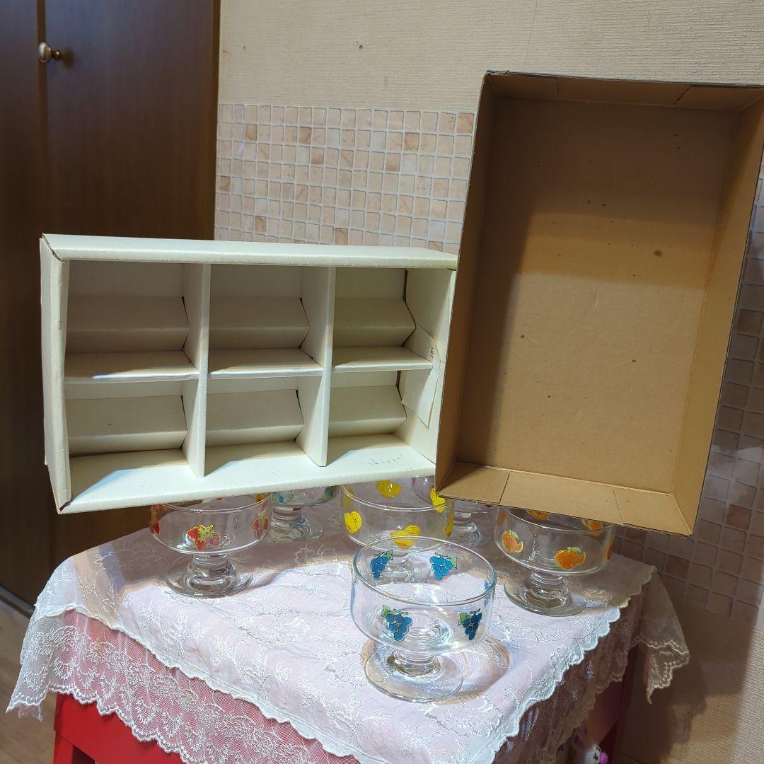 Sasaki Glass フルーツシリーズ・フルーツ柄グラス6個セット新品元箱入