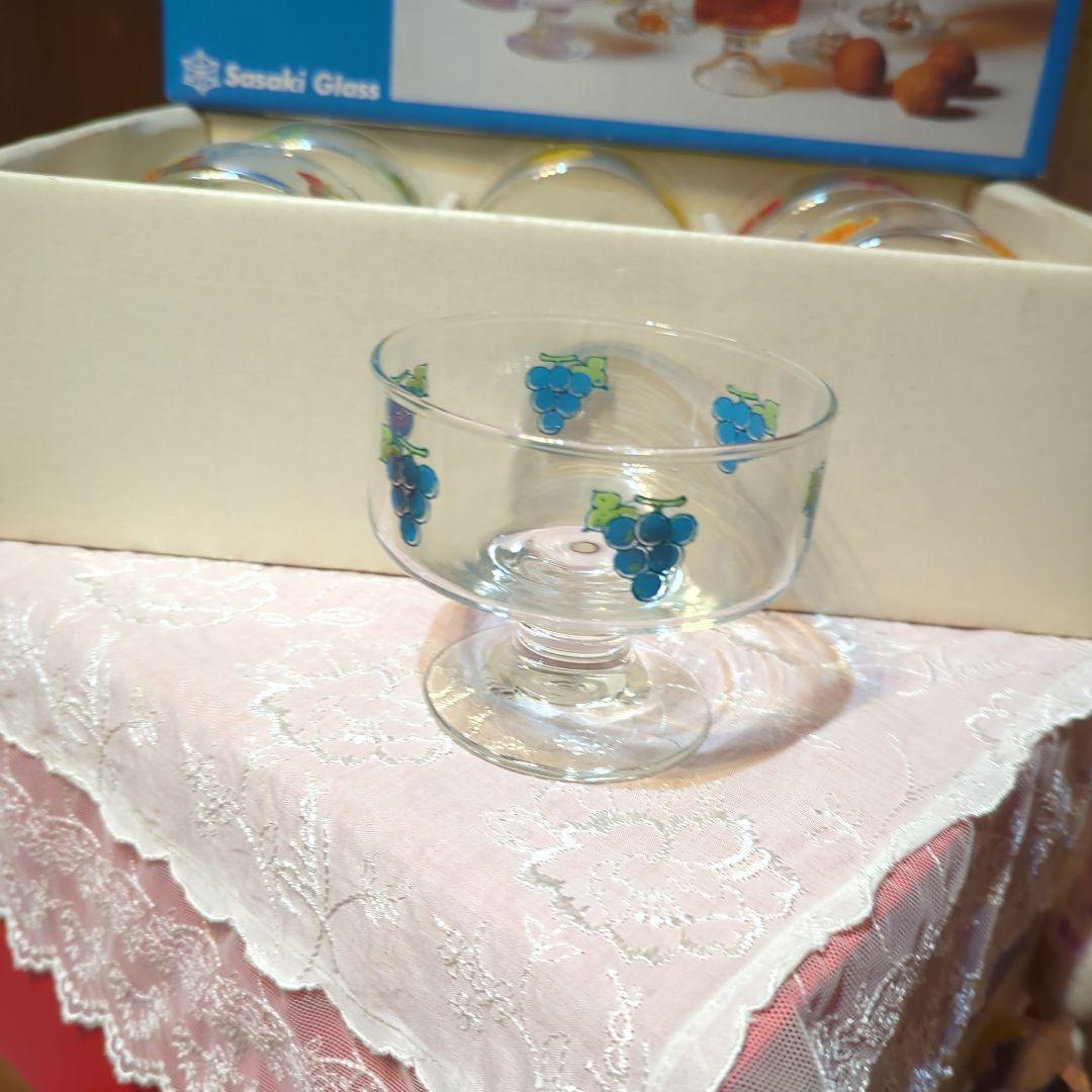 Sasaki Glass フルーツシリーズ・フルーツ柄グラス6個セット新品元箱入