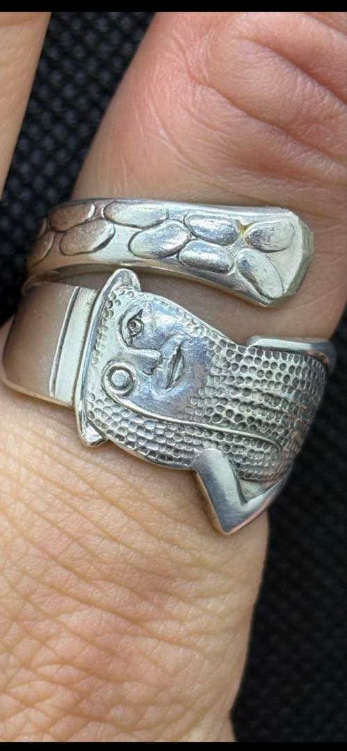 ヴィンテージ リング スプーンリング 19号　ミスターピーナッツ 5632