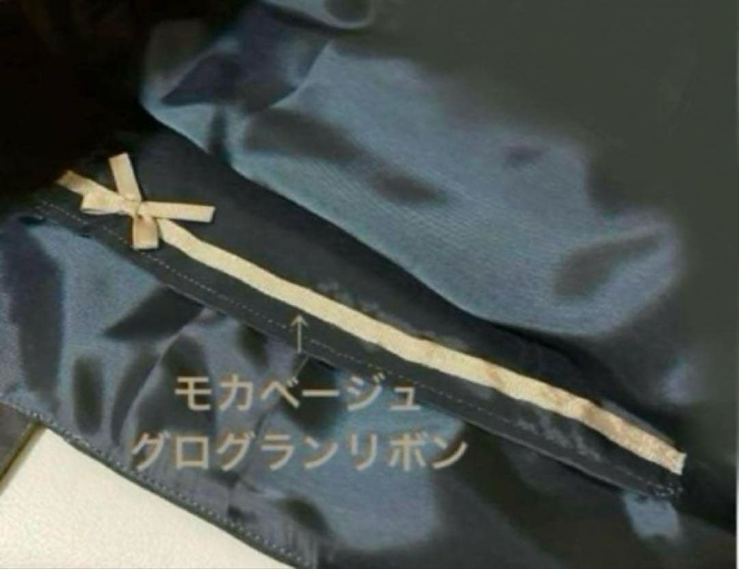 撥水ハンドメイドサイドフリルパール調ビーズレッスンバッグ上履き袋体操服着替え袋