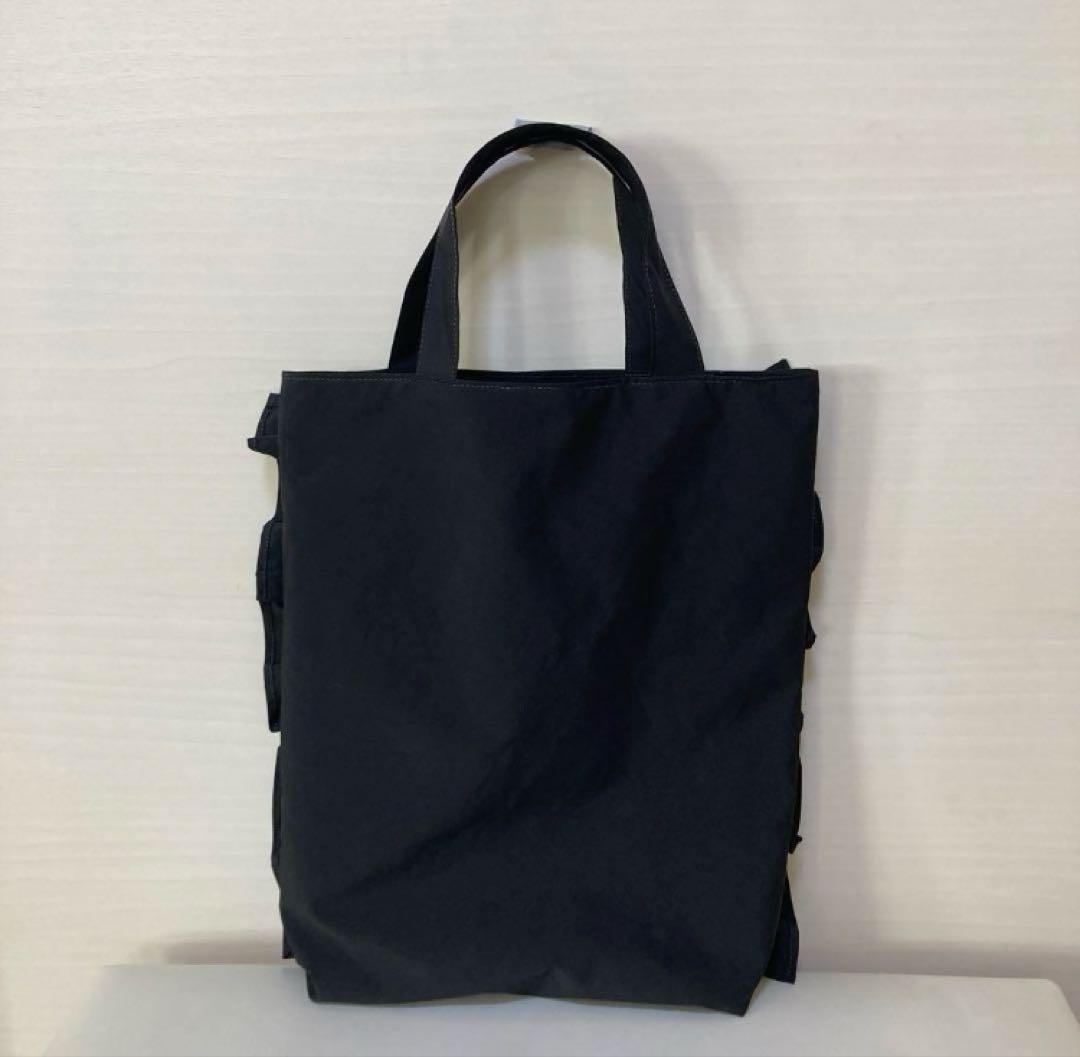 撥水ハンドメイドサイドフリルパール調ビーズレッスンバッグ上履き袋体操服着替え袋