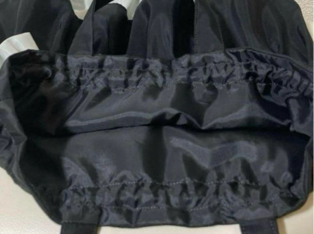 撥水ハンドメイドサイドフリルパール調ビーズレッスンバッグ上履き袋体操服着替え袋