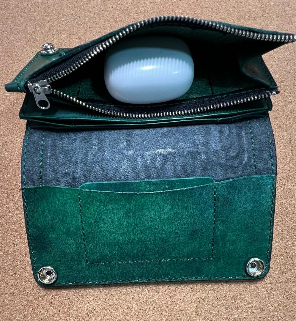 トラッカーウォレット SLTW クロコ型押し手染めアンチック ハンドメイド手縫い