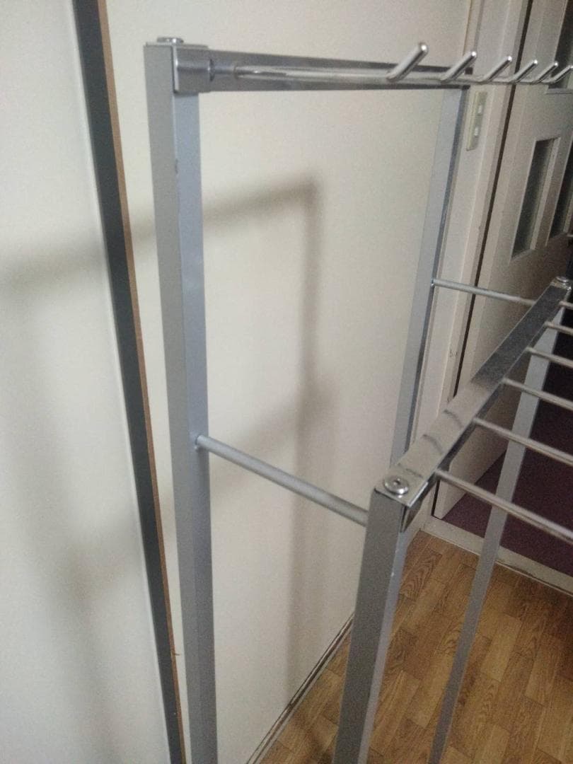 シルバー メタル ハンガーラック 店舗什器 ディスプレイスタンド キャスター付き