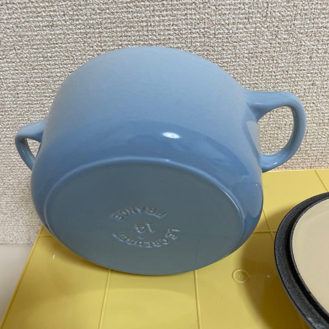 LE CREUSET　ココット ロンド コースタルブルー　14cm