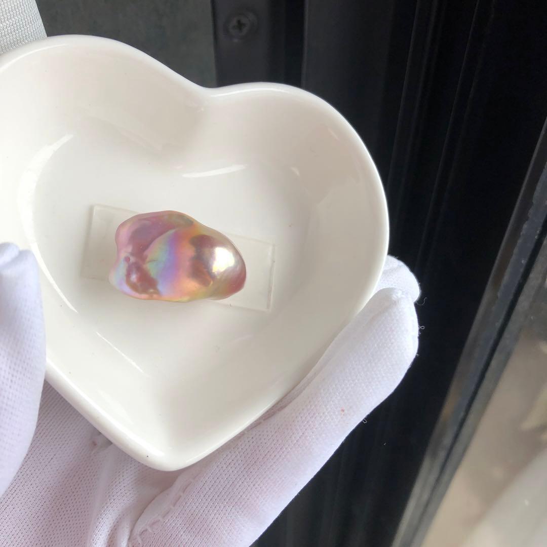 虹色　本真珠　淡水バロックパールネックレス　オーダーページ　MR95