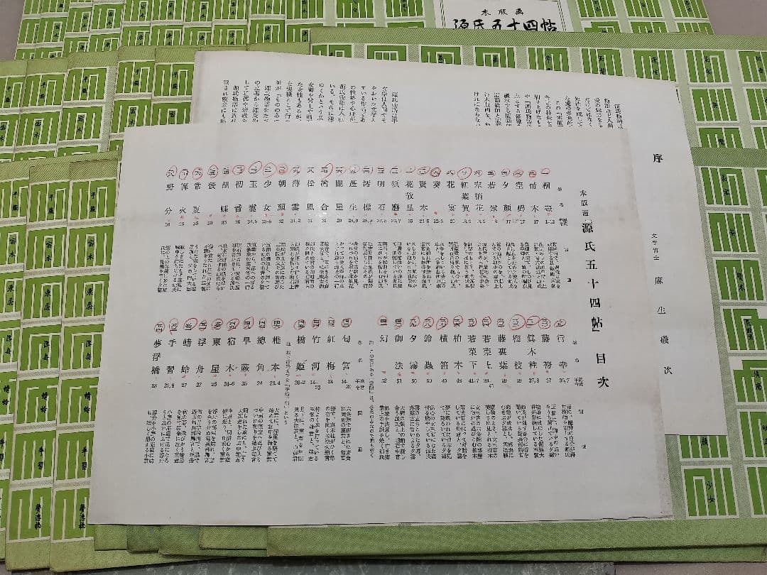 木版画 源氏五十四帖 山田書院 彩色木版54枚揃い