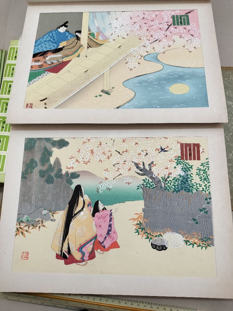 木版画 源氏五十四帖 山田書院 彩色木版54枚揃い