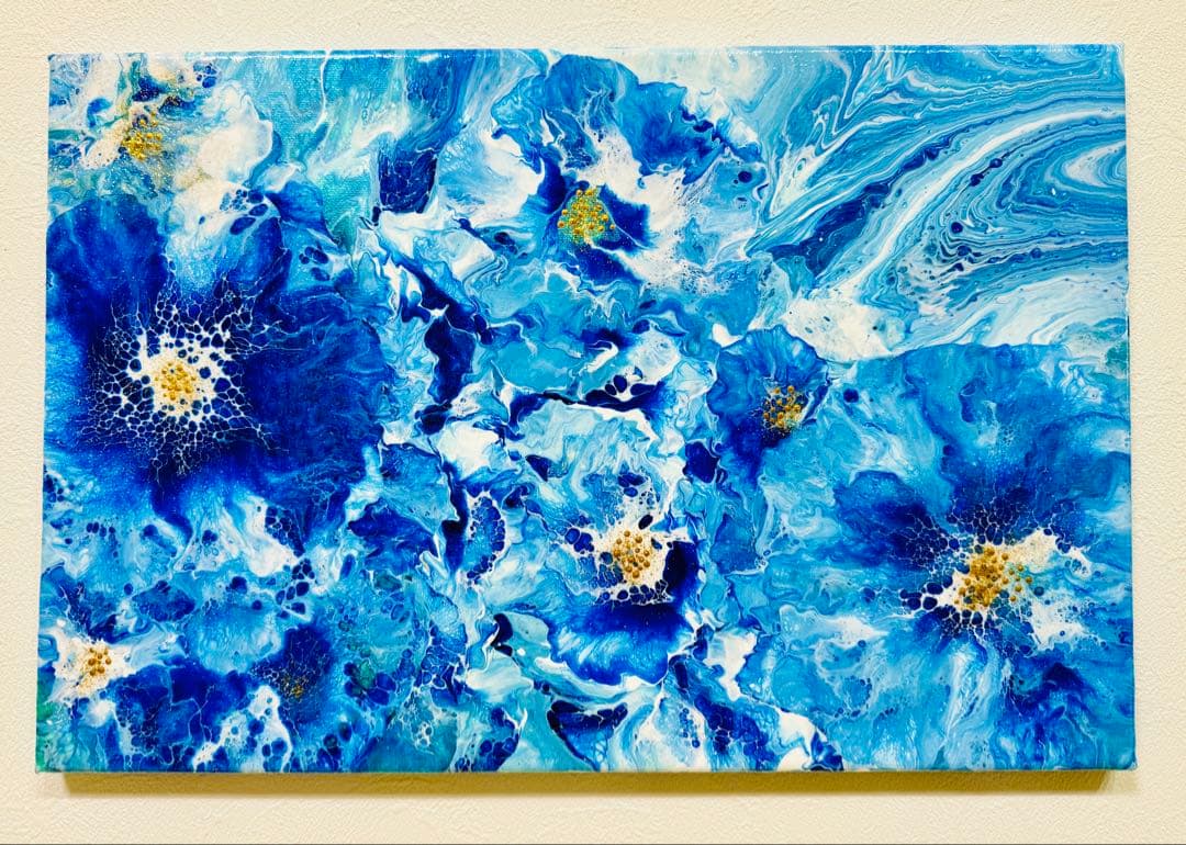 原画　アクリル画　作品名: 【 蒼の聖花 -Ao no Seika- 】