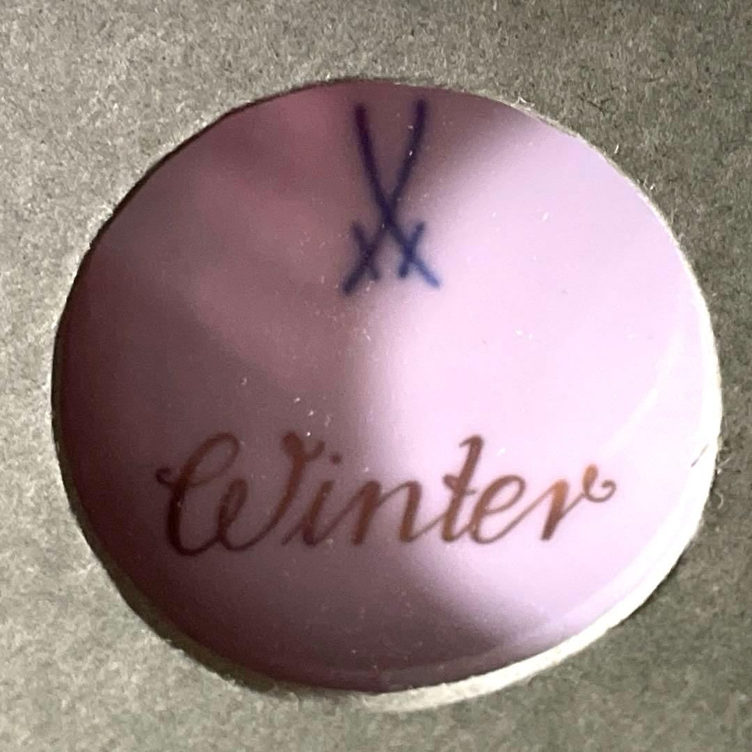 ・マイセン・四季の花.Winter・額４２×３８・画２５×２１・Meissen・