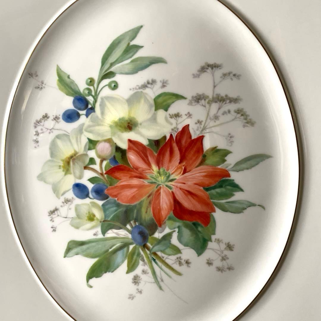 ・マイセン・四季の花.Winter・額４２×３８・画２５×２１・Meissen・