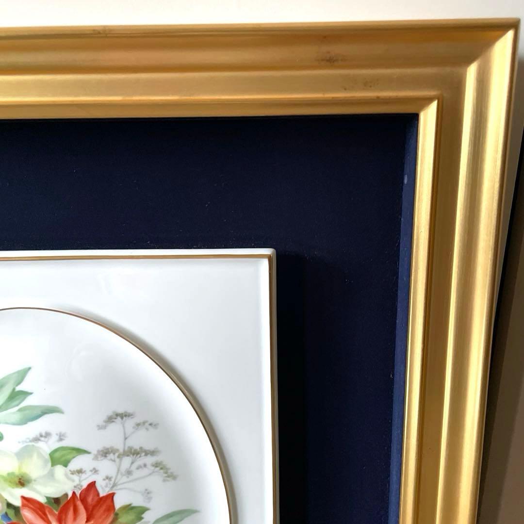 ・マイセン・四季の花.Winter・額４２×３８・画２５×２１・Meissen・