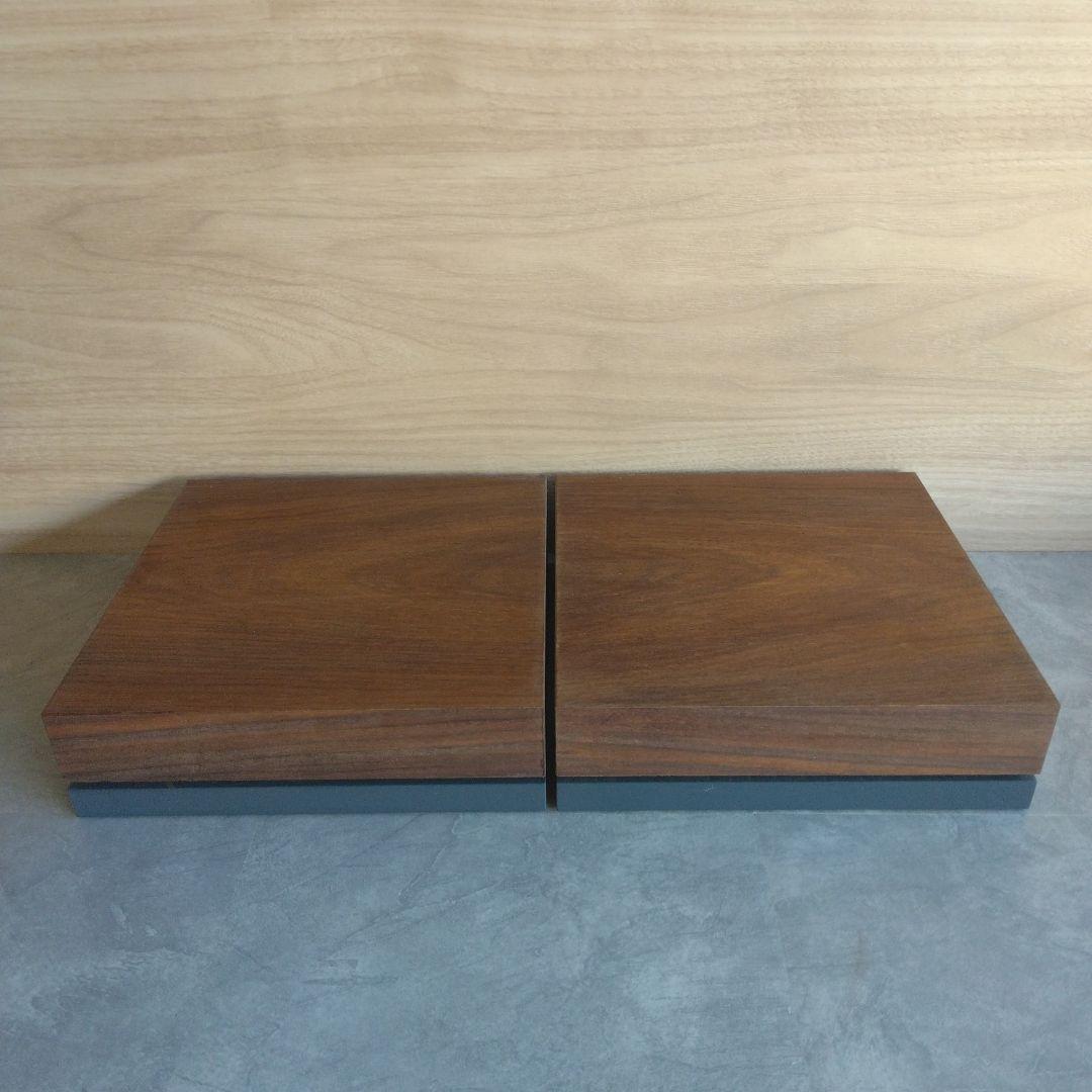 木製スピーカースタンド一対　ウォールナット