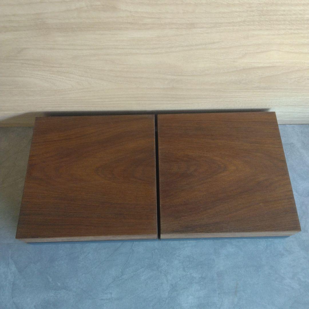 木製スピーカースタンド一対　ウォールナット