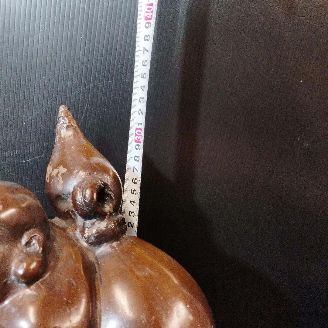 縁起物 福の神 ひょうたんを持つ布袋様 金属製 ✨ガハハ本舗お宝骨董市✨