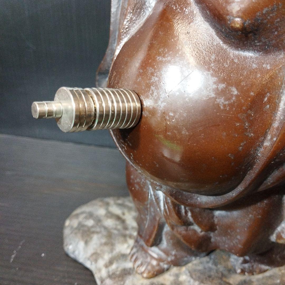 縁起物 福の神 ひょうたんを持つ布袋様 金属製 ✨ガハハ本舗お宝骨董市✨