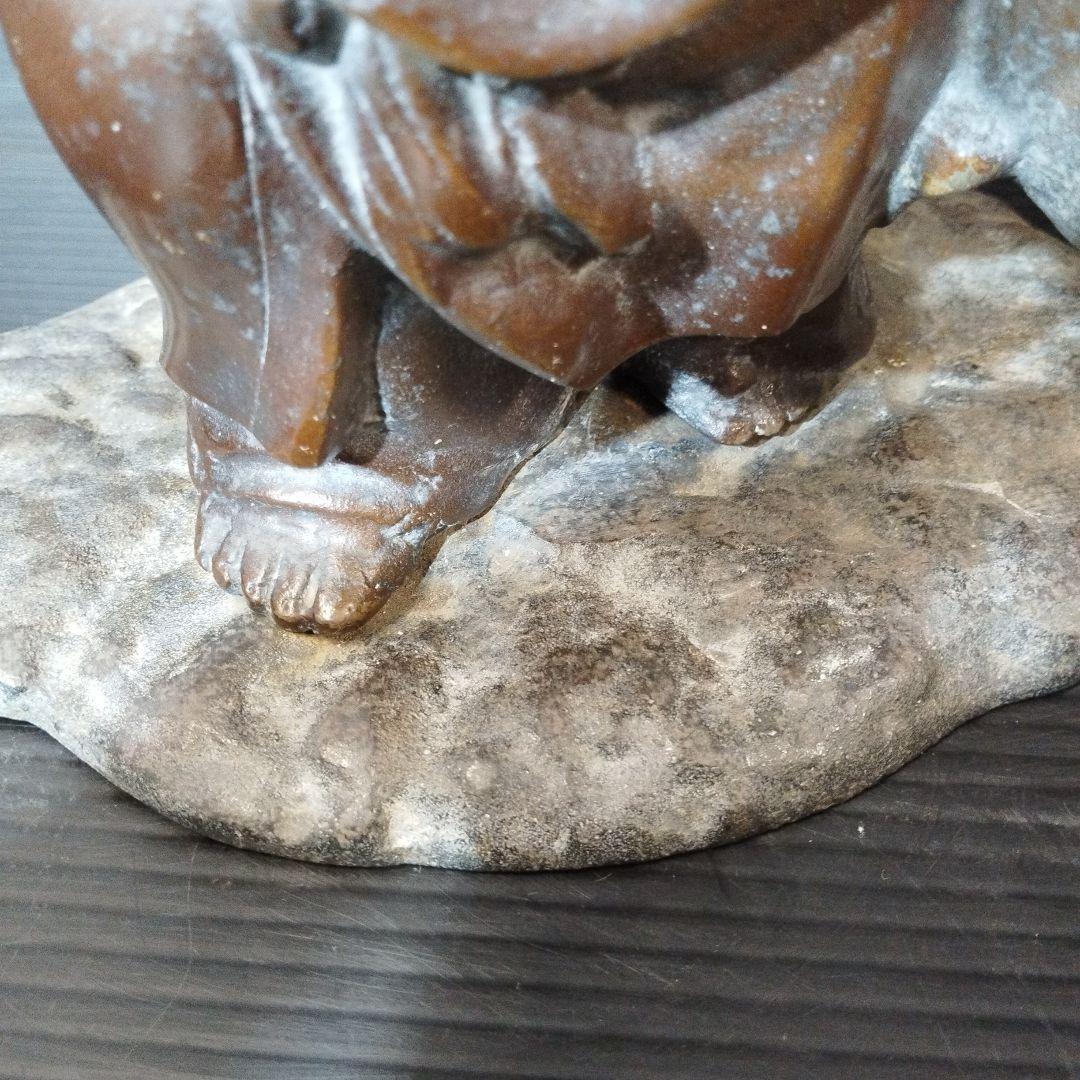 縁起物 福の神 ひょうたんを持つ布袋様 金属製 ✨ガハハ本舗お宝骨董市✨