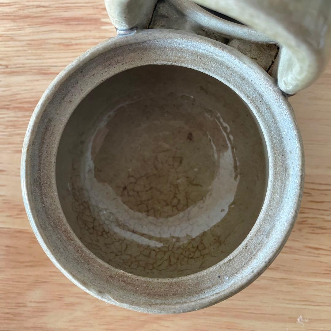 古作 益子焼 二種 薬味入れ 民藝 柿釉 青差 検）濱田庄司 BEAMS