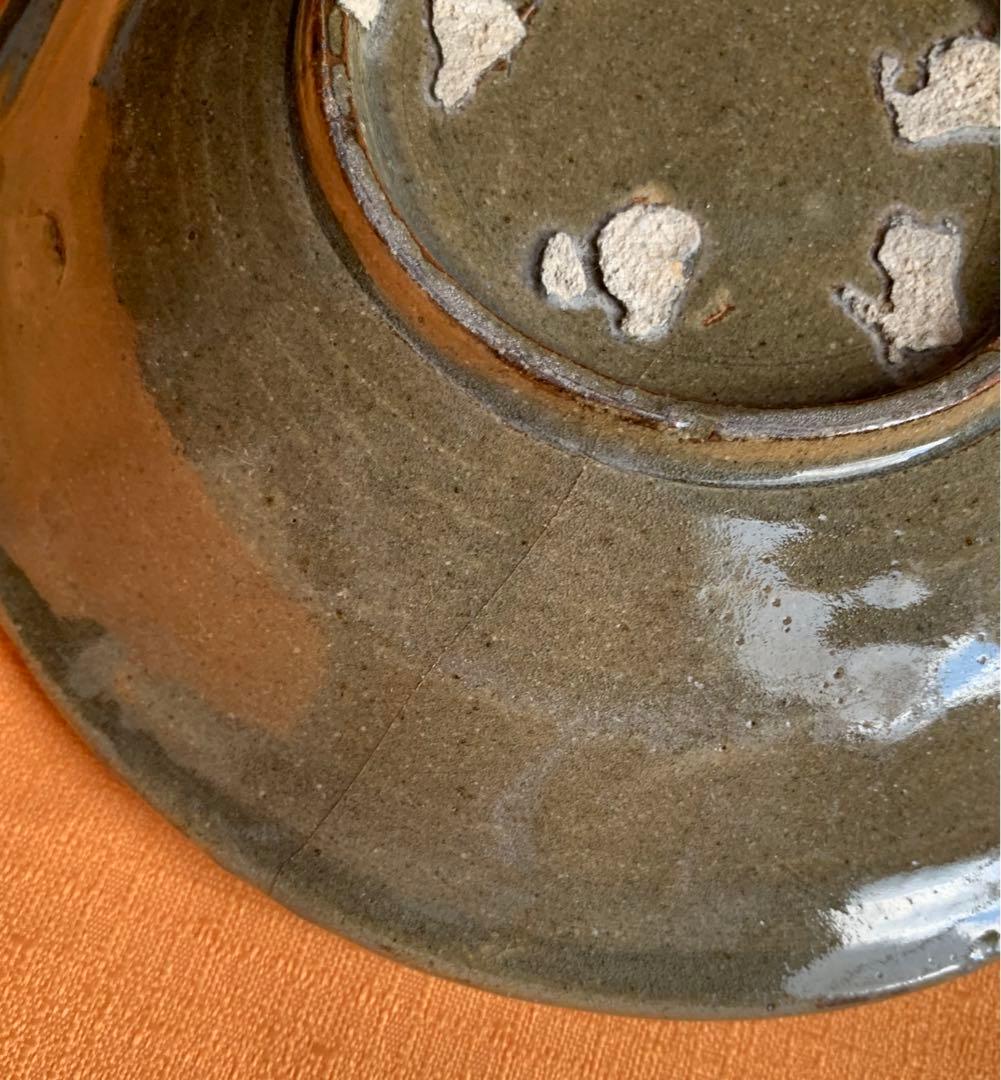 希少　江戸初期　古八代象嵌花文　平鉢　菓子皿