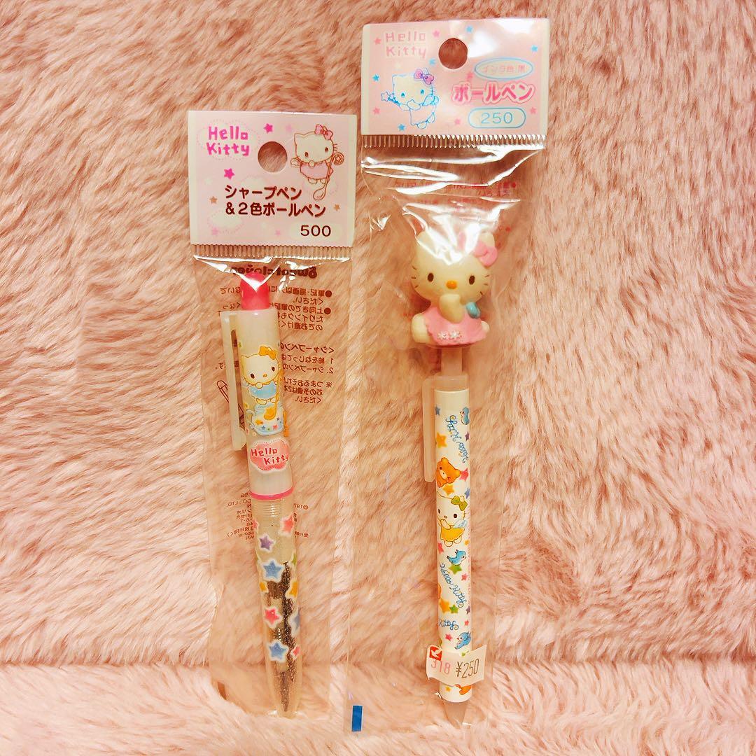 希少レア　ハローキティ　スウィートクローバー　メモ　ペン　缶　2003 サンリオ