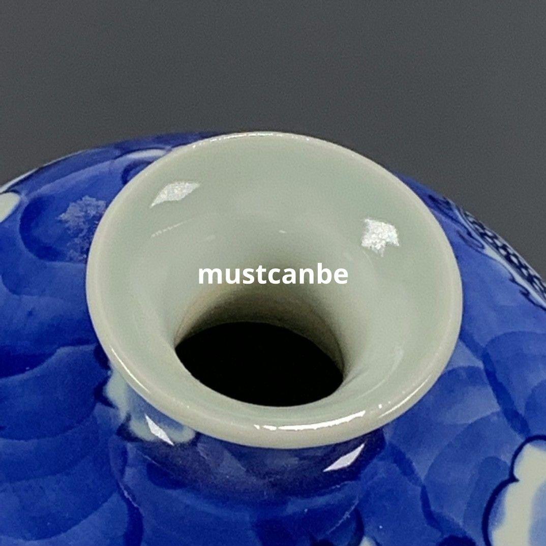 青花氷梅龍紋梅瓶 景徳鎮 陶磁器 装飾品 現代工芸品 美術品 置物
