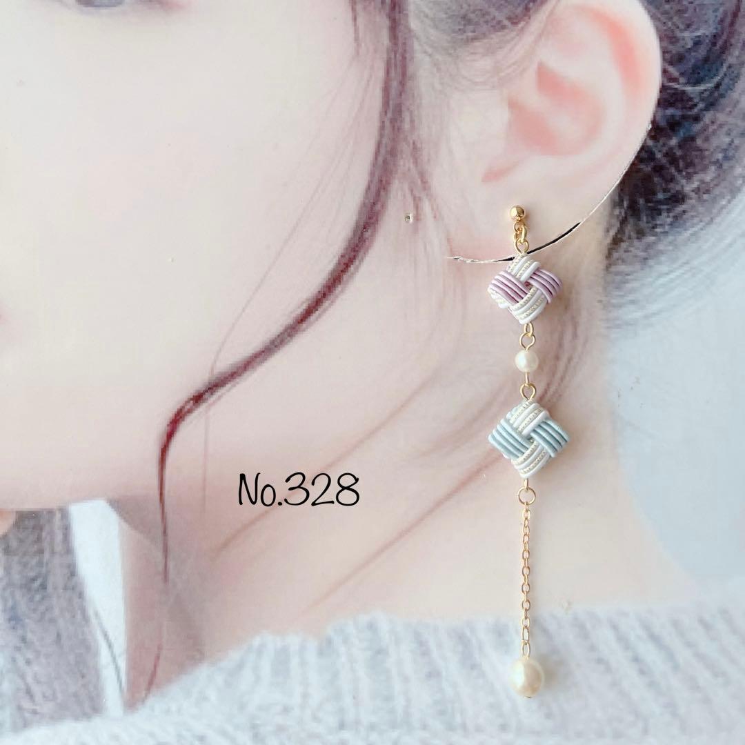 *四つ畳みのロングピアス*【No.328】