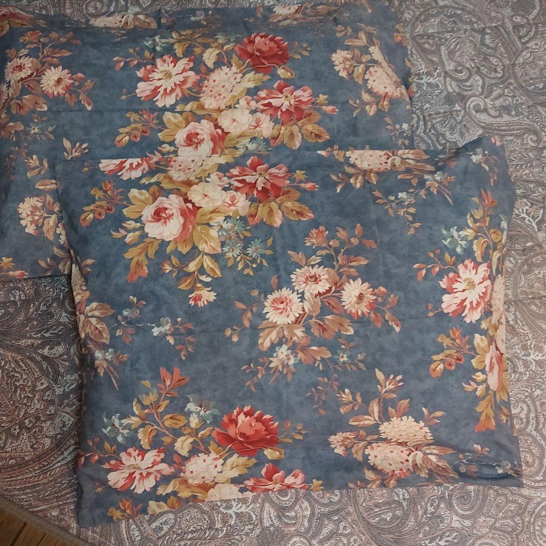 Ralph Lauren 花柄/ストライプ ベッドカバー&ピローケース　計３点