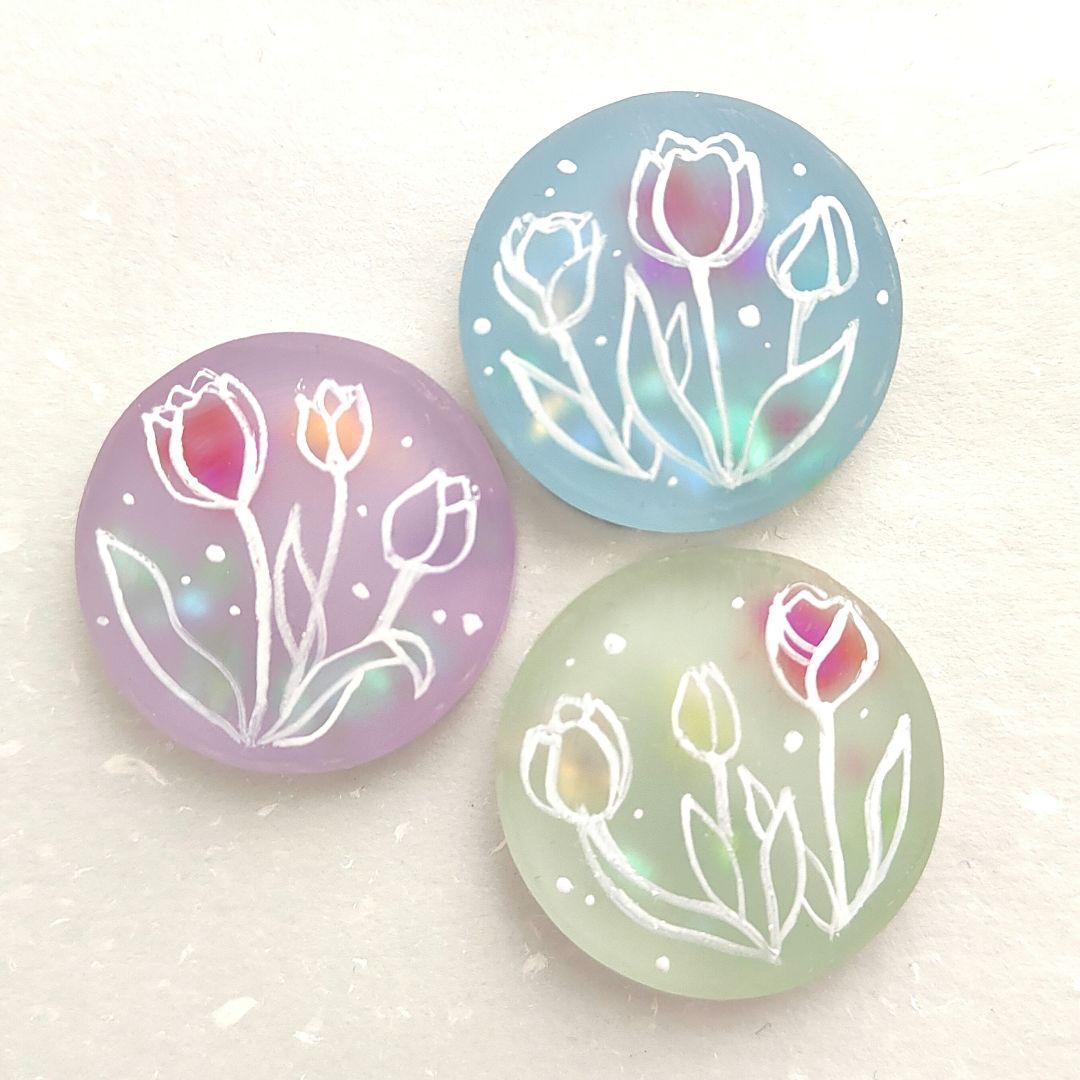 【773】ハンドメイド　レジン　ヘアゴム　ポニーフック