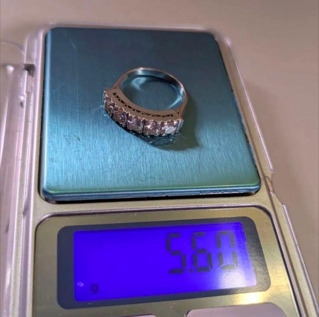 【国内鑑定済み】指輪　ヴィンテージ　ダイヤモンド　プラチナ　113