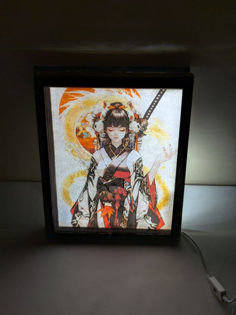 ライトアート A4 照明で絵が浮かび上がる