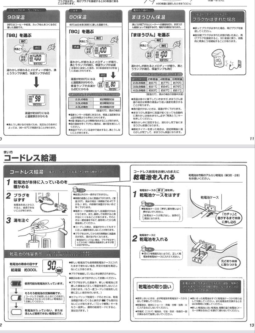 象印　マホービン 電気ポット 4L コードレス　ケトル　CV-DY40