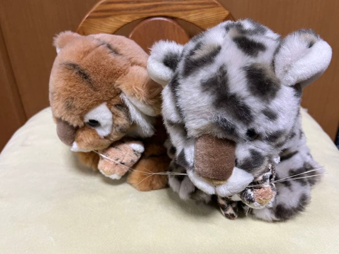 ヒョウとトラのぬいぐるみセット豹の親子・虎の親子 愛らしい4匹
