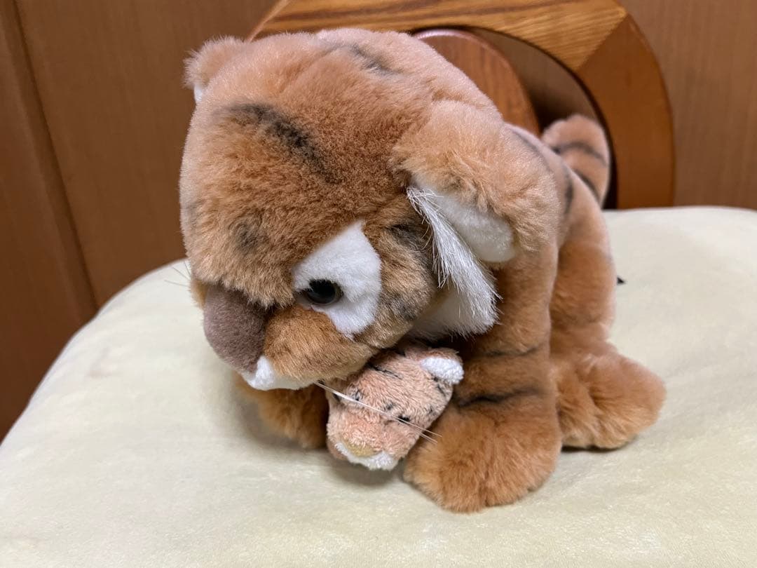 ヒョウとトラのぬいぐるみセット豹の親子・虎の親子 愛らしい4匹