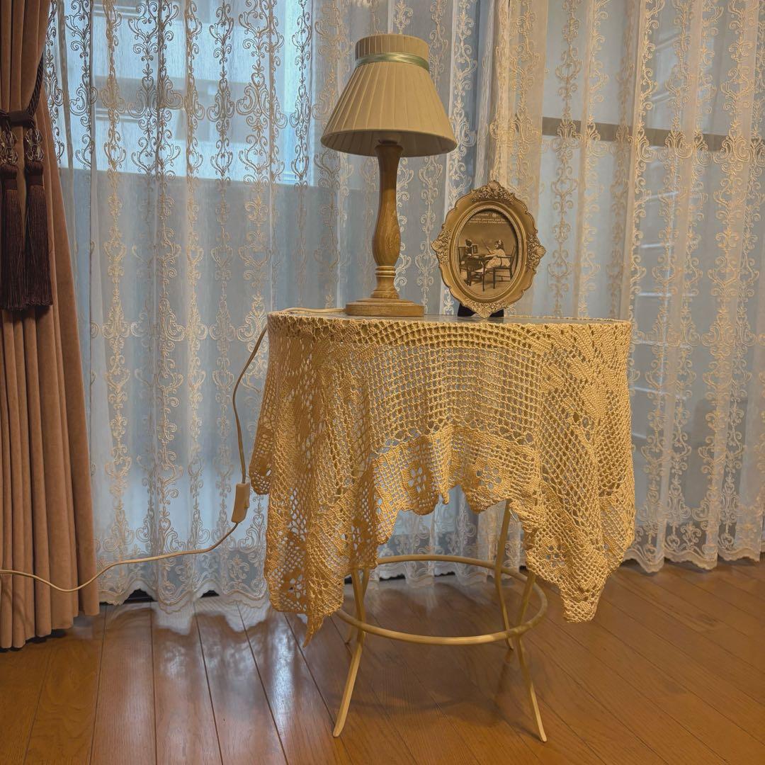 アイアン製 丸テーブル （ガラス天板）