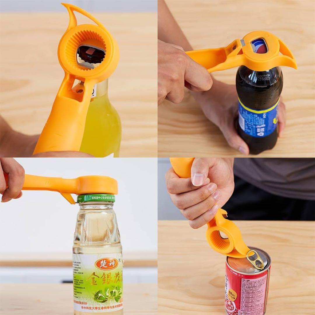 人参型　7イン1ボトルオープナー、ピーラーとおろし金付き キッチングッズ