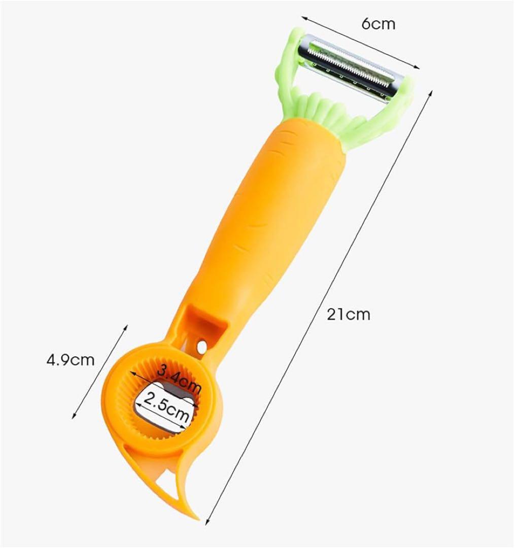 人参型　7イン1ボトルオープナー、ピーラーとおろし金付き キッチングッズ