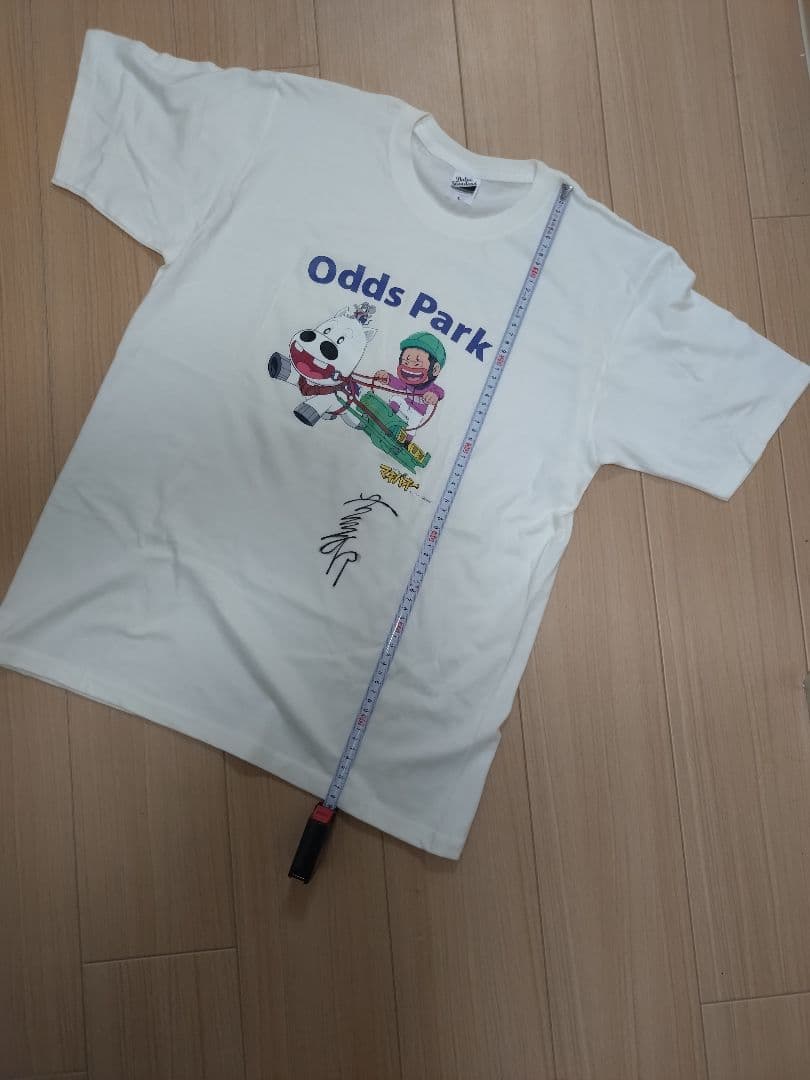 みどりのマキバオー　非売品サイン入り 白TシャツL寸　オッズパークばんえいコラボ