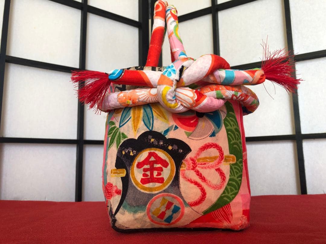 Holyidiot 一閑張り　一閑張りバック　昔話 犬張子　金太郎　兎