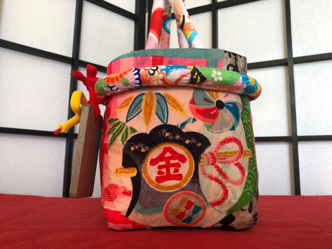 Holyidiot 一閑張り　一閑張りバック　昔話 犬張子　金太郎　兎