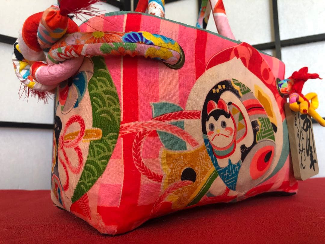 Holyidiot 一閑張り　一閑張りバック　昔話 犬張子　金太郎　兎